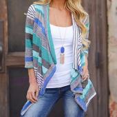 boho Damen lange Ärmel Strickjacke Lockere Pullover Outwear aus Jacke Mantel