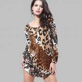 Damen an neuen Frühling Winter übergrossen Pullover Tiger Print Damen und casual Strick Pulli lange pull