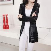 Mode aus Damen Strickjacke hohl Locker voll Ärmel Damen für Damen mit weiblichen Oberbekleidung Mäntel