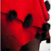 die neuen Winter Herbst Kaninchen Pelzmantel Damen Strickjacke aus plus Size Wolle Poncho Strickjacke Damen Blumen