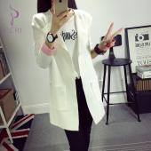 die neue Herbst Winter Damen Strickjacke Taschen solide weibliche Pullover Mantel lange Ärmel und schLichten Stil