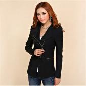 Candy Farbe lange Ärmel Damen reißverschluss Blazer Anzug slim Lockere Jacke Mantel Outwear