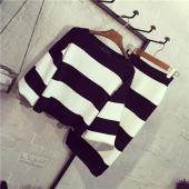 2 Stück im Winter die Dicke Damen Stricken elegante casual Locker Damen Gestreiften Rock Anzug aus Röcken Setzen