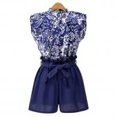 Sommer Stil Damen Chiffon Vintage Verstimmen Ärmellose reißverschluss Verband kurzen Hemd Bluse passt höchs