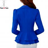 Mode Jacke Blazer Damen Anzug klappbar lange Ärmel ReVers Mantel Süssigkeiten Farbe Blazer Knopf Vogue Blazer Jacke