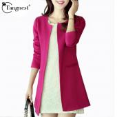 Damen lange Blazer Jacken 4 Farben neue Mode soliden casual plus Size Mantel der Blazer Feminino wwx140