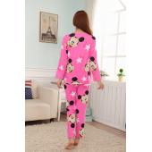 Frühling im Herbst Damen schön Stricken Charakter Pyjama Setzt warm Damen Nachtwäsche Strampler zu Hause