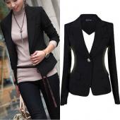 Mode für Damen Mantel slim büro Damen Blazer Freizeit neue Button Jacke Anzug