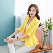 im Frühjahr neue hihg Qualitätssicherung Damen Jacke lässig Blazer slim Anzug tragen gelb Schwarz Weiss Lila