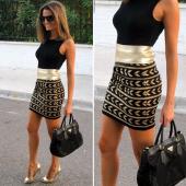 elegante Mode Damen Sommer Bodycon Kleidung Abend Cocktail Party sleevesless Floralen Mini Kleid zwei Stücke