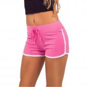 Mode Sport Sport Shorts Shorts Damen dagegen getrennte elastischen Bund Verbindliche Tunnelzug Bund Seite lässige