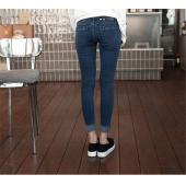 3xl plus Size Damen lässige mitte Taille Jeans Koreanischen Mode slim Dünnen Hosen Einfarbig lange Hosen Vesti bleistif