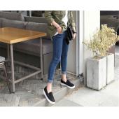 3xl plus Size Damen lässige mitte Taille Jeans Koreanischen Mode slim Dünnen Hosen Einfarbig lange Hosen Vesti bleistif