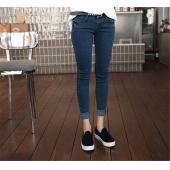 3xl plus Size Damen lässige mitte Taille Jeans Koreanischen Mode slim Dünnen Hosen Einfarbig lange Hosen Vesti bleistif