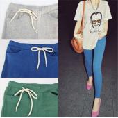 s xl 7 Farben Damen Mode Spitzen Hose alle mit Sport frei Süssigkeiten Farbe Tasche langen jogger Baumwoll