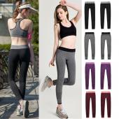 die Damen laufen Sport Hose hohe Taille geschnitten Leggings fitness Hosen elastischen Leggings