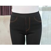 Winter Leggings Damen Verdickung warm Hose Mode in Denim Hosen schröpft footless Leggings mit Taschen lg 173