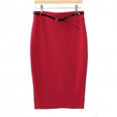 Sommer Mode mit hoher Taille Midi Bodycon Damen liebe slim pencel tube stretch Baumwolle mischungen Bleistift