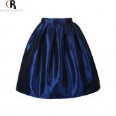 hohe Taille Bundfalten Mini linie Skater casual Rock 7 Farben eine Grösse für Frühling und Sommer neue Damen Mode