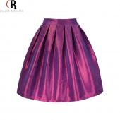 hohe Taille Bundfalten Mini linie Skater casual Rock 7 Farben eine Grösse für Frühling und Sommer neue Damen Mode