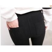 Grosses plus Size Hochelastischen Baumwolle Damen Schwarz hohe Taille zerRissenen Jeans Riss loch Knie Dünnen Bleistift
