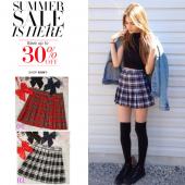 kostenLoser Versand neue Röcke Damen heiß Verkauf preppy Stil der Japanischen schule uniform karierten hohe Taille