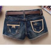 heißer Sommer Shorts Damen Vintage Club kurze Jeans sexy Hip hop Schädel Pflaster plus Size Shorts ohne gurt