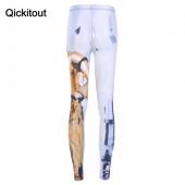 qickitout Leggings neue Damen Hosen glänzende Milch Leggings r2 und 3po Leggings Digitale Print Leggings drop Shipping