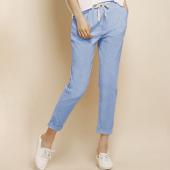 im Sommer Mode aus haren neun elastischen Bund Hose alle Match Locker Pantalon Süssigkeiten Farbigen Damen