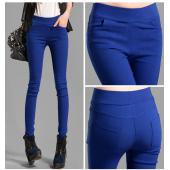 Damen Jeans Mode Farbe Dünnen Hosen wenig Taille mit vier Taschen aus Baumwolle Hosen passen Lady Jeans