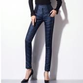 Damen Hosen Hosen Winter hohe tailliertes Oberbekleidung Damen Mode slim warm dick duck dich Hose Hose skin