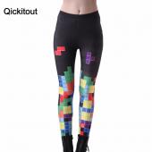 plus Size n 4xl handelsVermittlung und drop Shipping Leggings für Damen bunte tetris Digitaldruck elastizität Verkauf