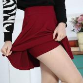 Damen Rock vier jahreszeiten passende Shorts plus Grösse 10 BonbonFarben plissierte Röcke Verhindern hohe elastizität