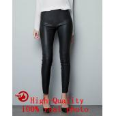 neue Mode pu Leder Leggings Frühjahr elegante Damen wild schlanke Stift Hosen füße LederHosen Markendesigns