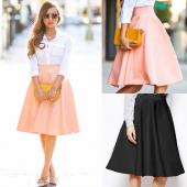 Hochwertige Damen Lady casual Mode Sommer hohe Taille gefaltete geschäft eine linie einfach abgefackelt lange Maxi