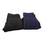 Winter in die Jeans neue Damen Faux Denim Hosen solide warm zunehmen schröpft BleiStift Hosen footless Leggings plus