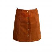 elina Mode Frau Skater saia etek faldas jupe 'petite Vintage cordHose Knopf linie Rock Femme xs s m l