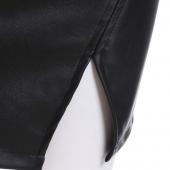 Mode Kleider Frau Röcke Damen sexy Kleidung Frühjahr Sommer high Street Stilvolle Schwarz Bodycon pu Leder