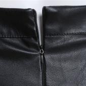 Mode Kleider Frau Röcke Damen sexy Kleidung Frühjahr Sommer high Street Stilvolle Schwarz Bodycon pu Leder