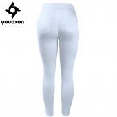 Damen hohe Taille Strecken skinny Jeans Frau Jean Hose Hosen Weissen Jeans Grösse in cm 24 29 1888 youaxon