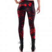 Schwarze Milch der neuen Schwarzen splatter Print Damen Gamaschen fitness Dünne lange Frau leggins kdk1393