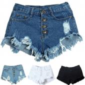 super Sommer sexy Damen und Lady Mode slim fit bohrung Denim Shorts