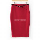 Mode Damen hohe Taille Midi Stift Shorts Damen Rock Strecke saias Röcke Bodycon slim