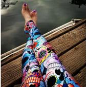 neue sexy der tag der toten Hosen Sport Leggings Damen Digital gedruckten fitness lässig leggins s m l xl