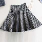 Frühjahr Sommer im sexy Damen MiniRock hohe tailliertes geweitete gefalteten Jersey schLicht Skater kurz aus elastisc