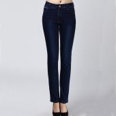 Damen direkt Grösse Jeans hohe Taille Herbst Blaue elastischen langer slim Jeans Hosen für Damen 27 38 Grösse y32