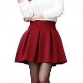 Mode sexy Damen Rock fallen witer warm kurzen Rock und Grösse hohe Taille Röcke Baumwollstoff Raum Tutu Bundfaltenhose