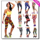 heißes neues Capris Outdoor Sport hohe Taille Floral Damen leggins workout fitness casual fitnessstudio laufbekleid