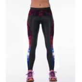 neue Mode Damen und hohe Taille fitness Sport Hosen Strecken kurze leggins gedruckt