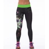neue Mode Damen und hohe Taille fitness Sport Hosen Strecken kurze leggins gedruckt